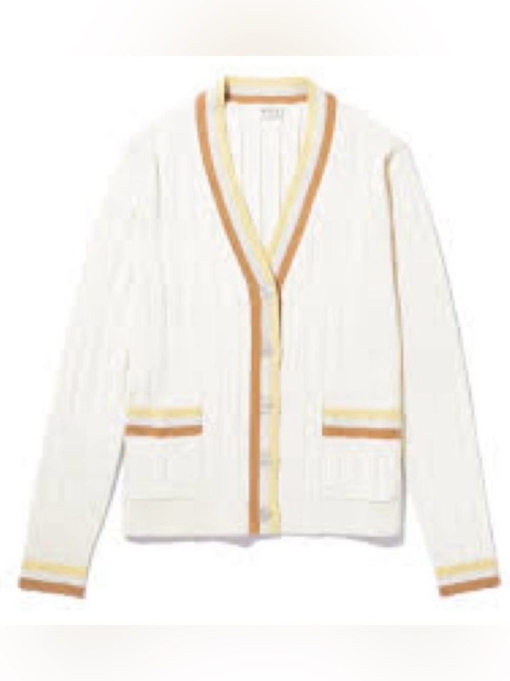 KULE "Dede" Cream / Hazelnut Cardigan, size Medium